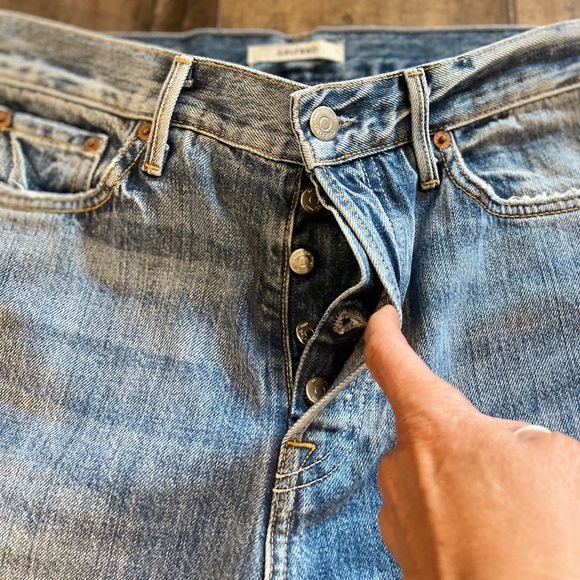 NWT GRLFRND Cosima Wide leg Jean Bermuda short in Live For You sz 28 - Picture 8 of 8